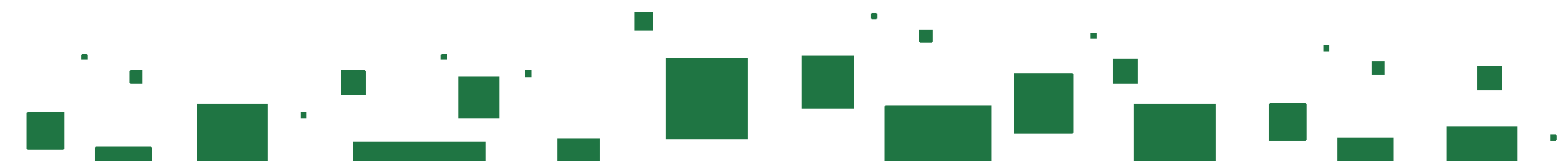 Grüne Quadrate für den Footerbereich der Webseite.