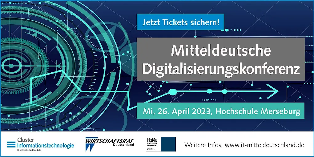 Werbebild für die Mitteldeutsche Digitalisierungskonferenz 2023