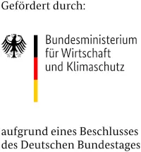 BMWI Logo für den Slogan: Gefördert durch das Bundesministerium für Wirtschaft und Klimaschutz.