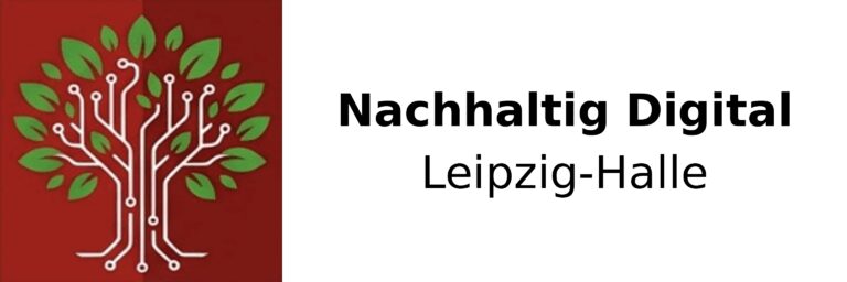 Logo der Webseite - Baum wird smybolisch aus weissen Schaltkreisen und grünen Brättern dargestellt auf rotem Hintergrund